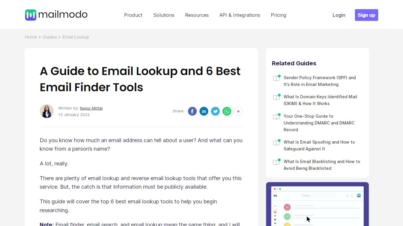 Email Lookup - 6 Best Email Lookup Tools to Search Anyone - Mailmodo